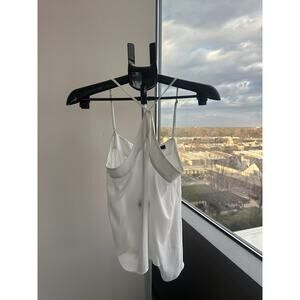 BCBGMAXAZRIA White Women's Tank Top Camisole M Adjustable Strap Button Accents